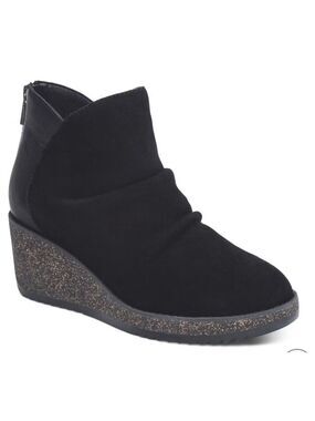 Aetrex Kara Suede Wedge Ankle Boot Size 7